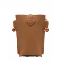 Longchamp Roseau leather phone holder - Brown