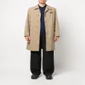 Mackintosh button-up midi coat - Neutrals