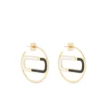 Marc Jacobs large enamel hoop earrings - Gold
