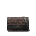 Moschino monogram print logo stamp crossbody bag - Brown