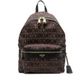 Moschino logo-print backpack - Brown