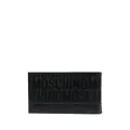 Moschino monogram logo stamp bi-fold wallet - Black
