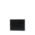 Moschino monogram logo stamp bi-fold wallet - Black