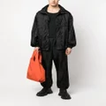 Moschino monogram-jacquard hooded jacket - Black