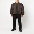 Moschino logo-print bomber-jacket - Brown