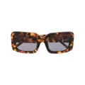 Linda Farrow x The Attico Jorja square-frame sunglasses - Brown