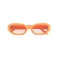 Linda Farrow x The Attico Irene rectangle sunglasses - Orange