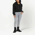 Balmain rhinestone cotton hoodie - Black