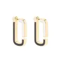 Marc Jacobs enamel flat hoop earrings - Gold