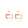 Marc Jacobs large enamel hoop earrings - Gold