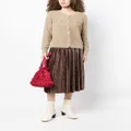 tout a coup metallic chevron-knit midi skirt - Brown