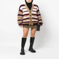 Dsquared2 striped buttoned cardigan - Brown