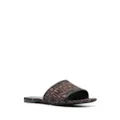 Moschino logo-print open-toe sandals - Black