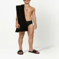 Dolce & Gabbana DG Monogram jacquard beach towel - Black