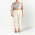 ETRO abstract print cropped top - Pink