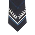 ETRO logo-print silk tie - Black