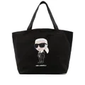 Karl Lagerfeld Ikonik logo-print tote bag - Black