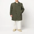 Mackintosh pointed-collar single-breasted coat - Green