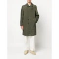 Mackintosh pointed-collar single-breasted coat - Green