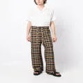 Nanushka check-print straight-leg trousers - Brown