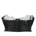 Maison Close lace-detail bustier bra - Black