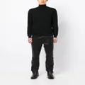 Karl Lagerfeld intarsia-knit logo wool jumper - Black