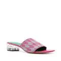 Marni crystal-heel patterned sandals - Pink