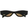 Prada Eyewear logo-plaque sunglasses - Black