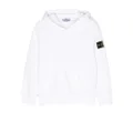 Stone Island Junior logo-patch long-sleeve sweatshirt - White