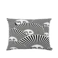 Fornasetti Soli a Ventaglio-print outdoor cushion (60cm) - Black