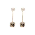Alexander McQueen pave skull earrings - Gold