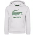 Lacoste Kids logo-print hoodie - Grey