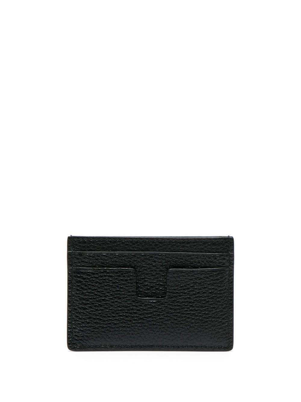 TOM FORD logo-print leather cardholder - Black