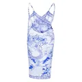 Camilla floral-print sarong dress - Blue