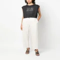 Brunello Cucinelli high-waisted tapered-leg trousers - White