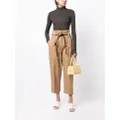 3.1 Phillip Lim Origami paperbag-waist cropped trousers - Brown