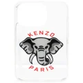 Kenzo Elephant-print iPhone 14 Pro case - Grey