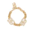 Dolce & Gabbana crystal-embellishment link-chain bracelet - Gold