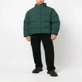 adidas padded logo-patch down jacket - Green