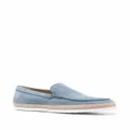 Tod's almond-toe suede loafers - Blue