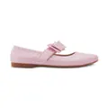 Tulleen bow-detail ballerina shoes - Pink