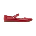Tulleen floral-strap ballerina shoes - Red