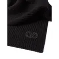 Valentino Garavani VLogo Signature virgin wool scarf - Black