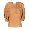 3.1 Phillip Lim puff-sleeves poplin blouse - Brown