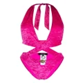Versace Medusa plaque detail swimsuit - Pink