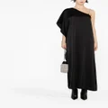alice + olivia Tae crystal-embellished asymmetric gown - Black
