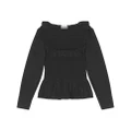 GANNI cotton poplin smock blouse - Black