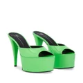 Giuseppe Zanotti peep-toe platform sandals - Green