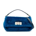 Furla sheepskin logo-detail tote bag - Blue