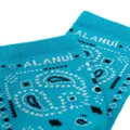 Alanui bandana-print ribbed socks - Blue